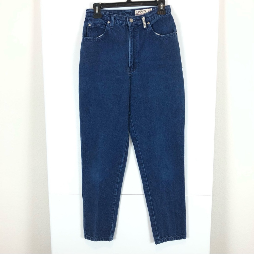 VIntage Sasson Jeans Women's 9/10 (27x30) Blue‎ High Rise Tapered High Rise Y2K